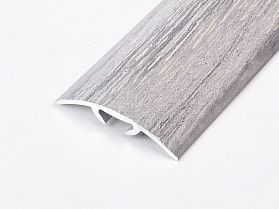 Порог (стык) Русский профиль  разноуровневый декорированный с дюб, 30*2700 мм, Дуб хельсинки